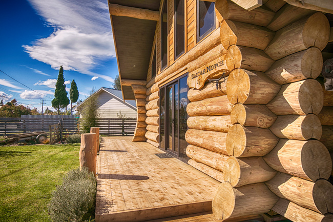 Natural log homes materials