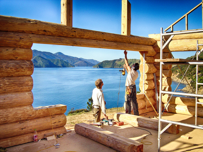 packer reassembly of log home